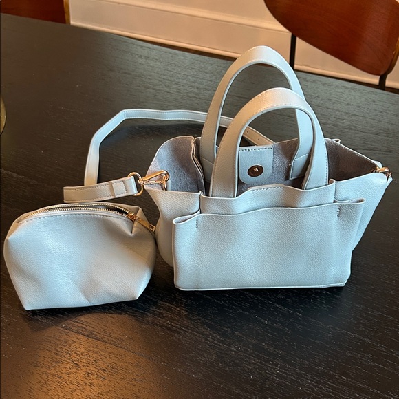 Only worn once! Anthropologie Small Faux-Leather Tote Bag - Picture 6 of 8